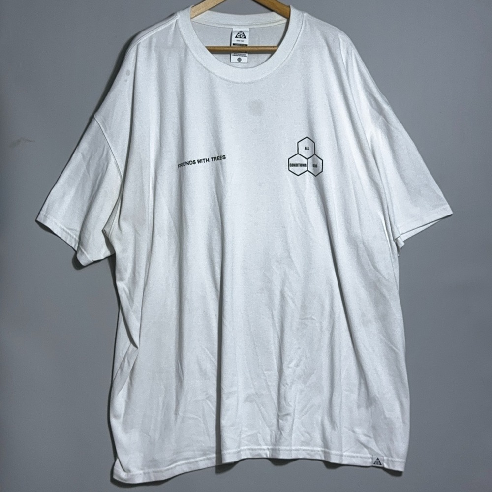 Nike ACG Loose Fit T Shirt Mens Size 3XL Big Tall Walking Tree White Gorpcore